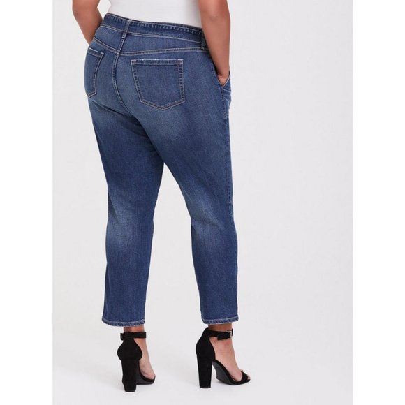 torrid Denim - Torrid Straight Vintage Mid Rise Utility 4-Pocket Classic Jean 14 Med Wash #1358